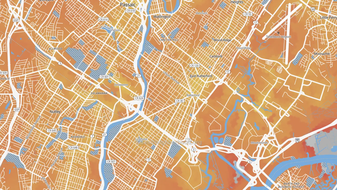 Transit Grade map of 07070, NJ