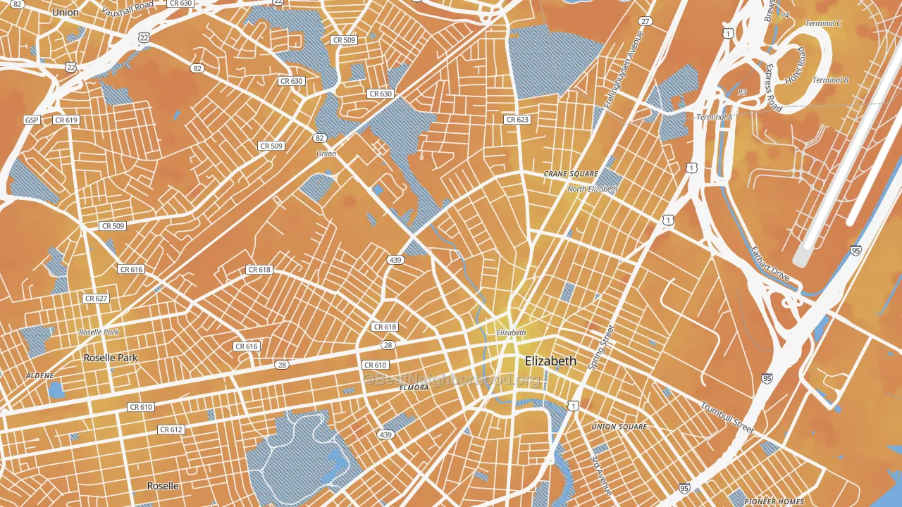 Transit Grade map of 07208, NJ