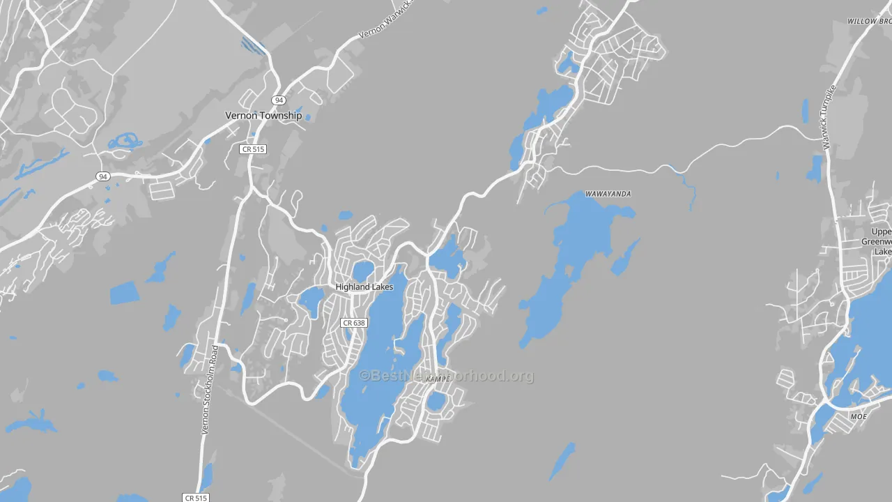 Transit Grade map of 07422, NJ