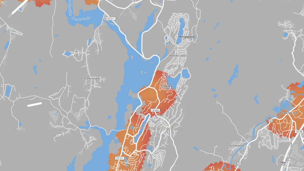 Transit Grade map of 07456, NJ
