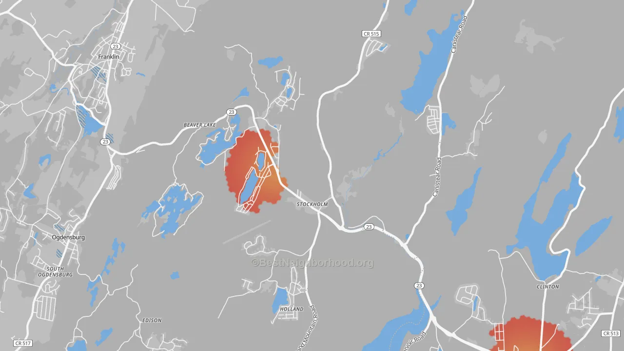 Transit Grade map of 07460, NJ