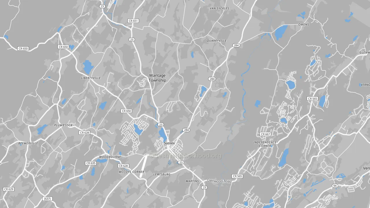 Transit Grade map of 07461, NJ