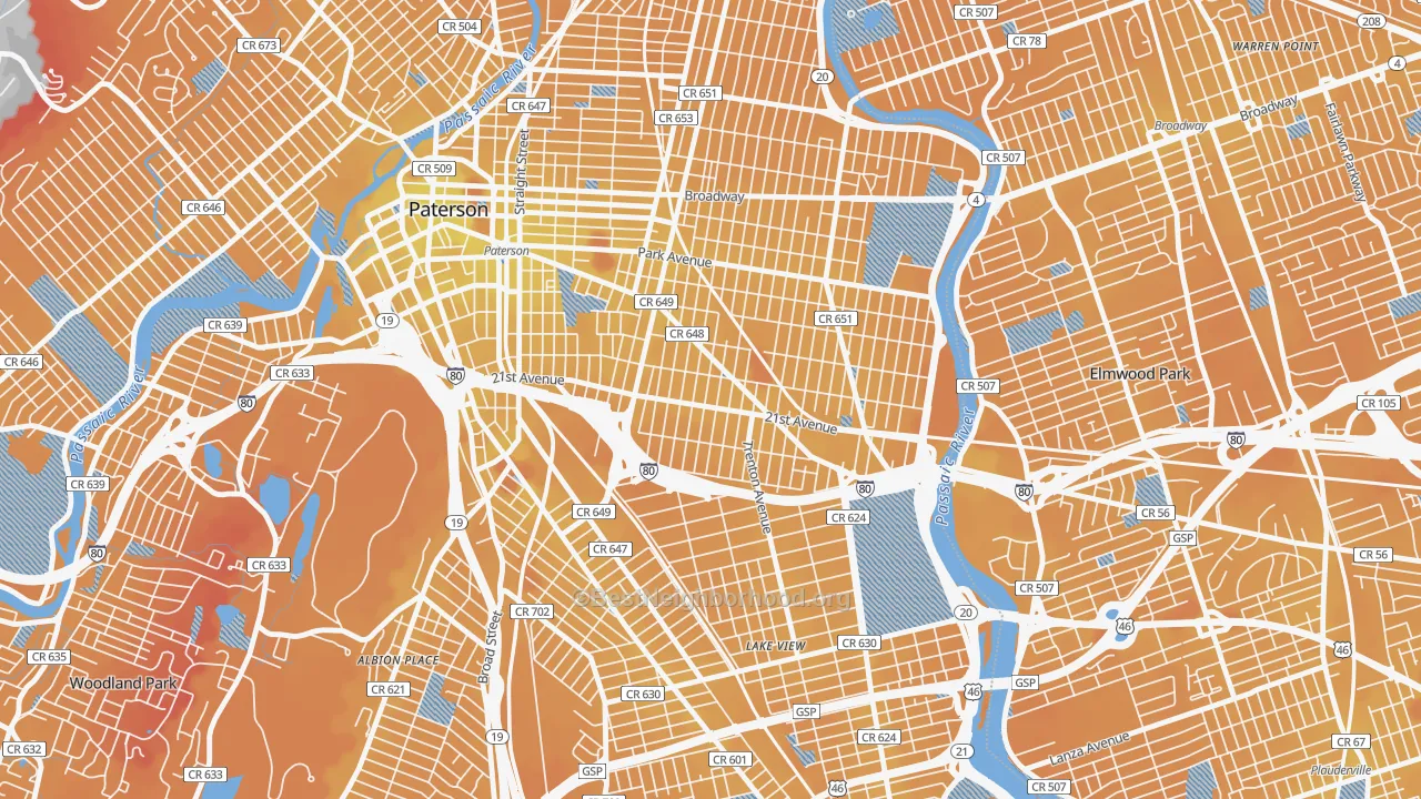 Transit Grade map of 07513, NJ
