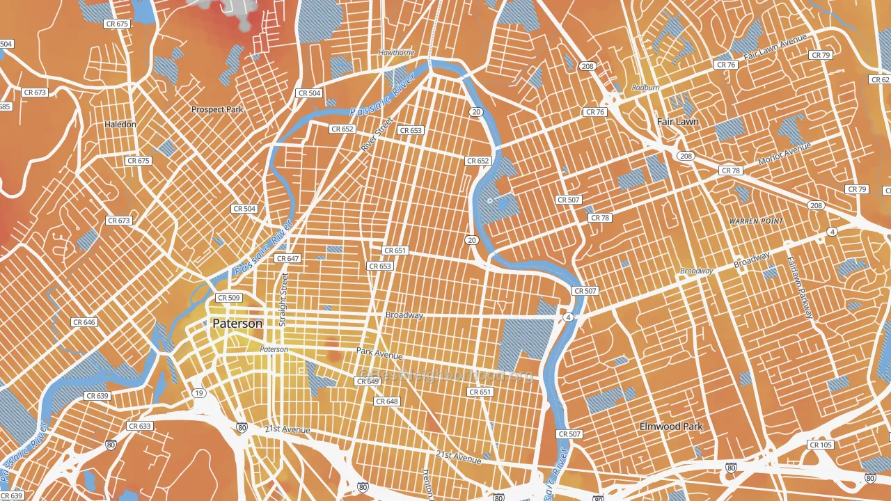 Transit Grade map of 07514, NJ