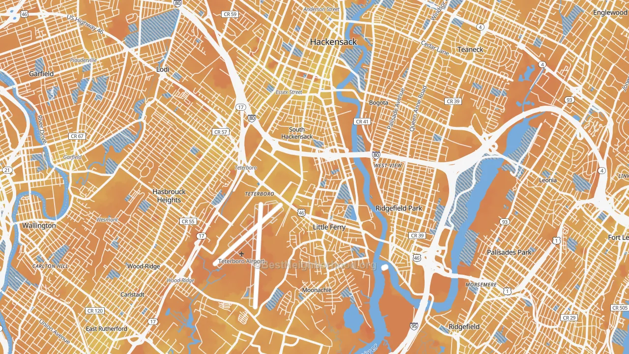 Transit Grade map of 07606, NJ