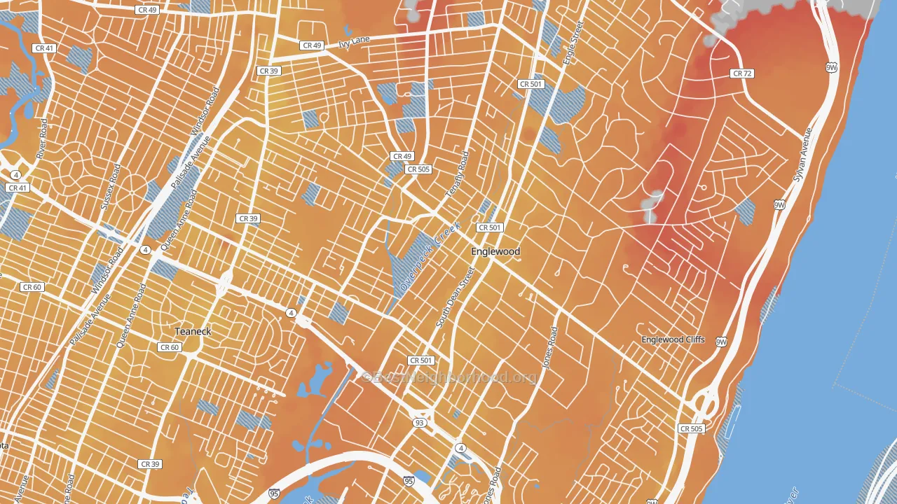 Transit Grade map of 07631, NJ