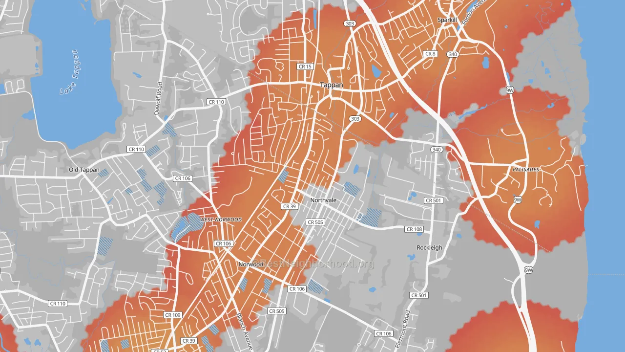 Transit Grade map of 07647, NJ