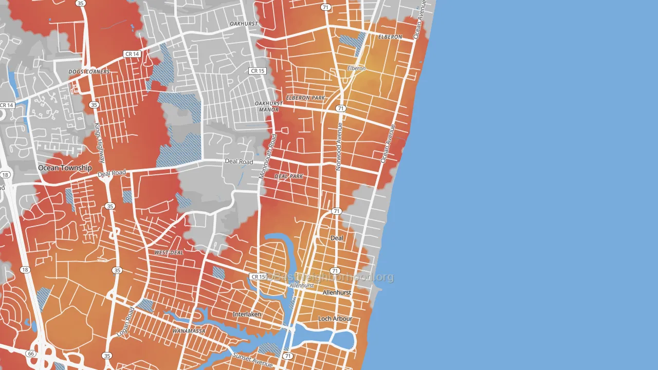 Transit Grade map of 07723, NJ