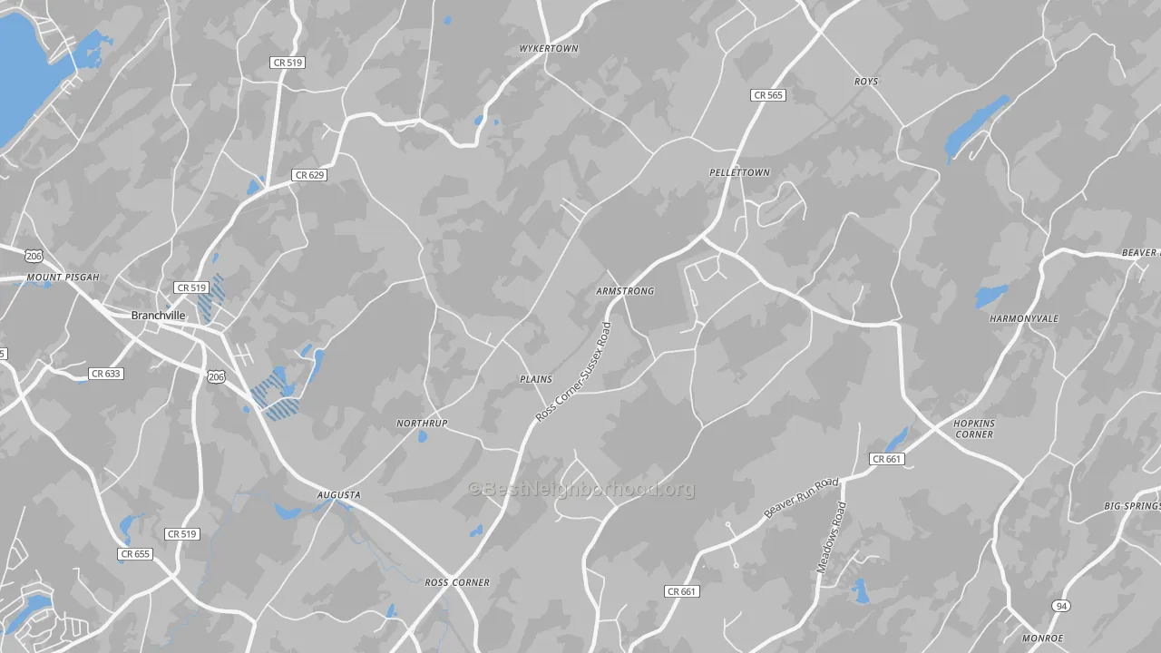Transit Grade map of 07822, NJ