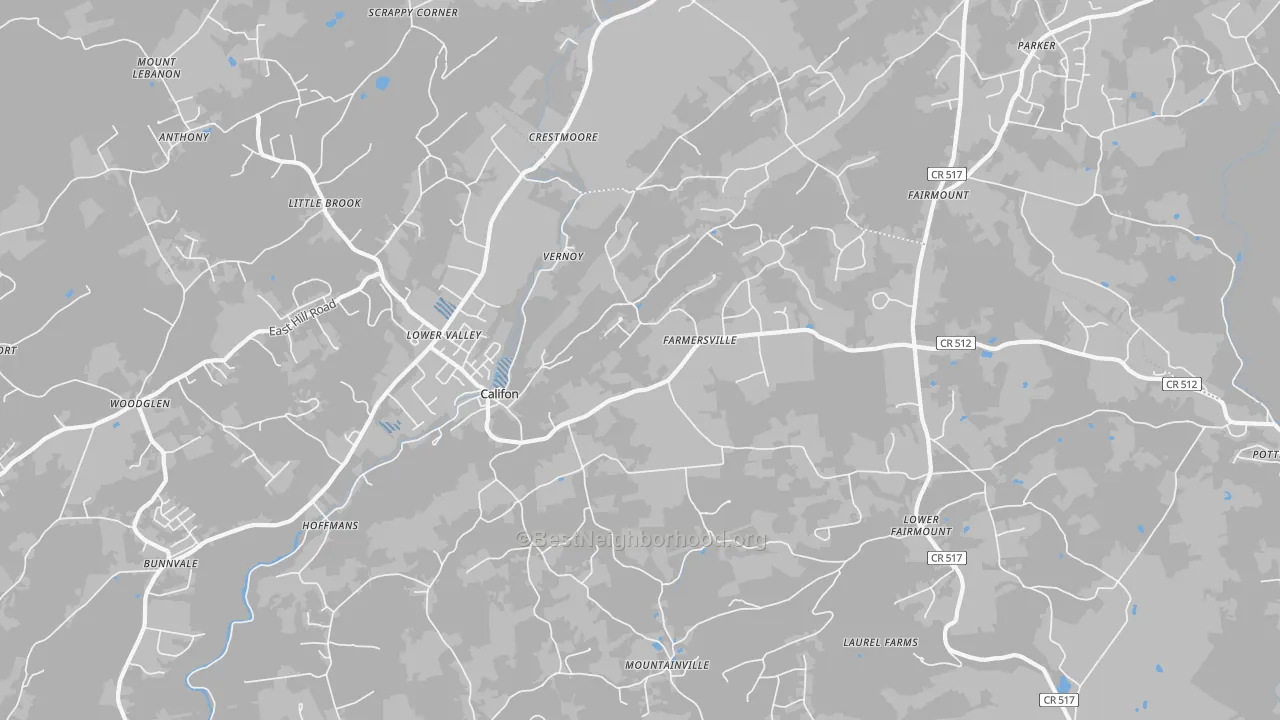 Transit Grade map of 07830, NJ