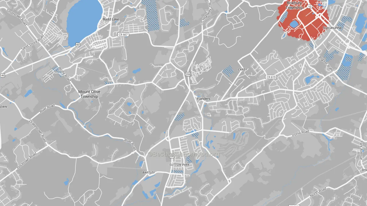 Transit Grade map of 07836, NJ