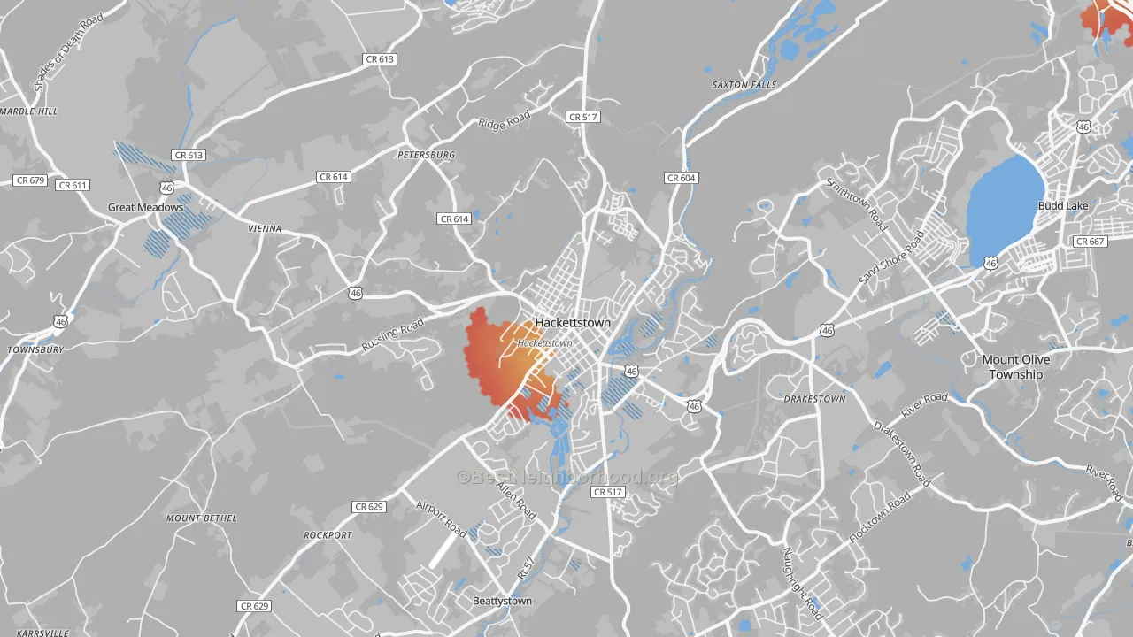 Transit Grade map of 07840, NJ