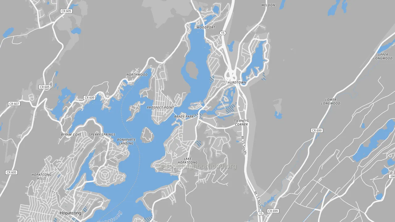 Transit Grade map of 07849, NJ