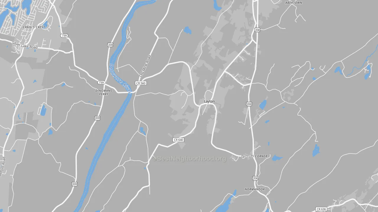 Transit Grade map of 07851, NJ