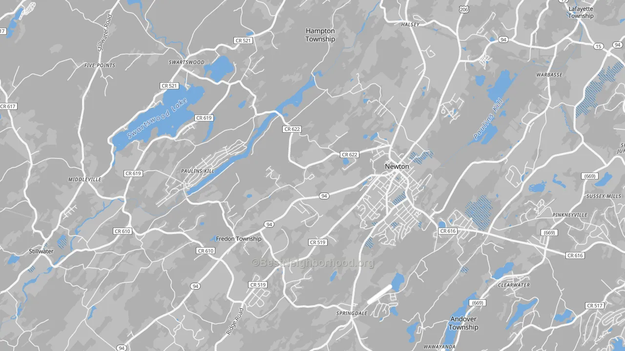 Transit Grade map of 07860, NJ