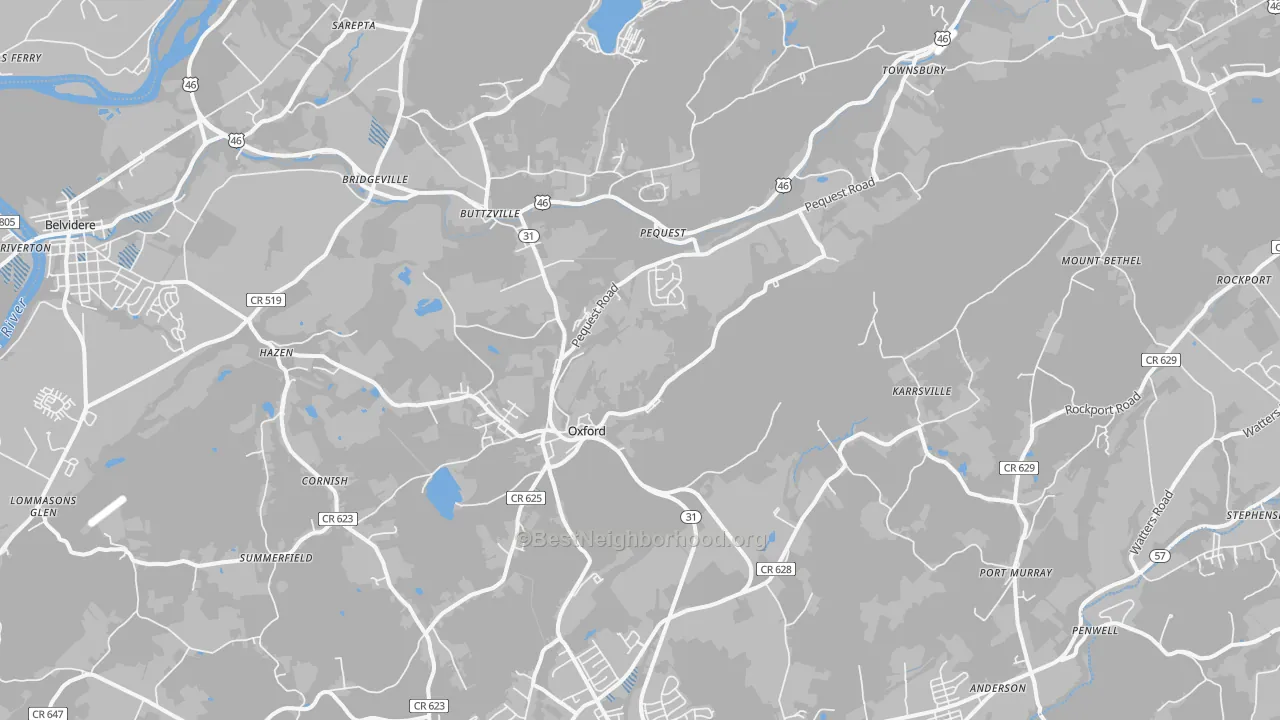 Transit Grade map of 07863, NJ
