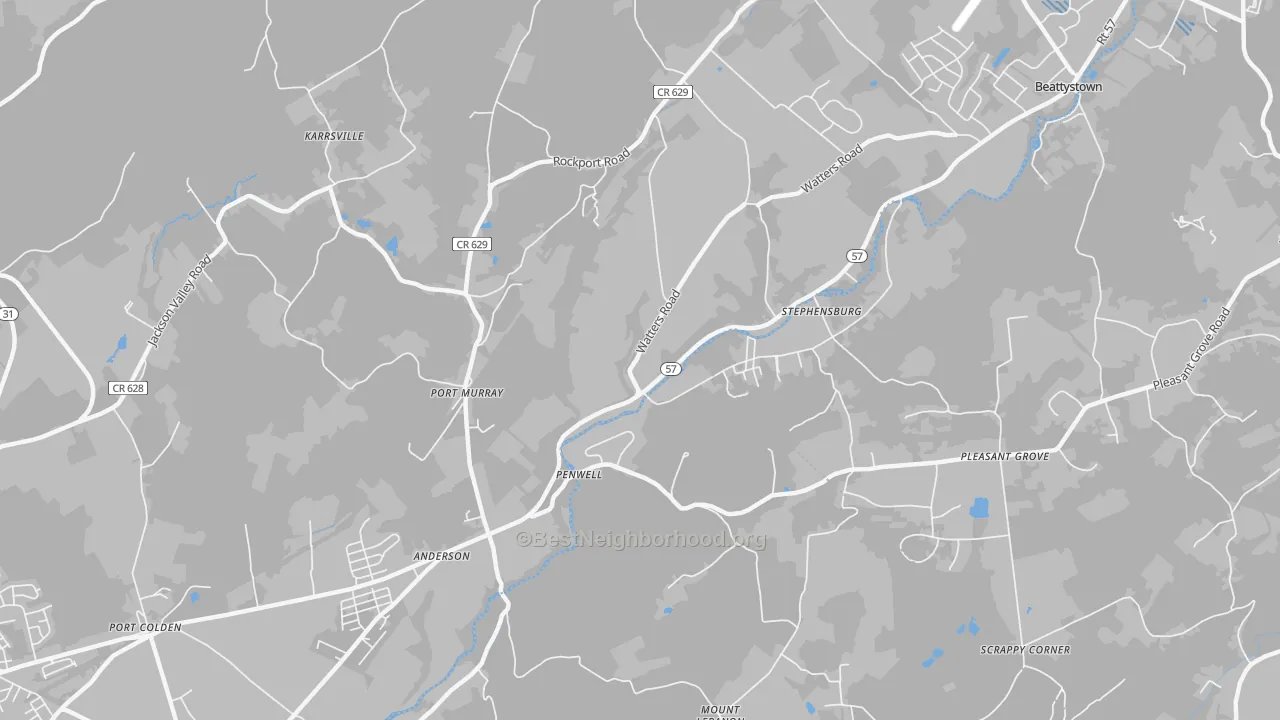 Transit Grade map of 07865, NJ
