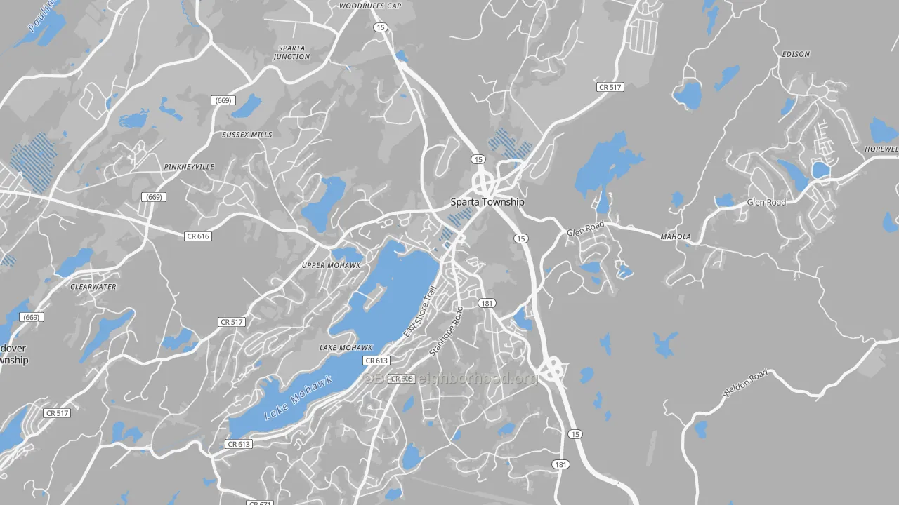 Transit Grade map of 07871, NJ