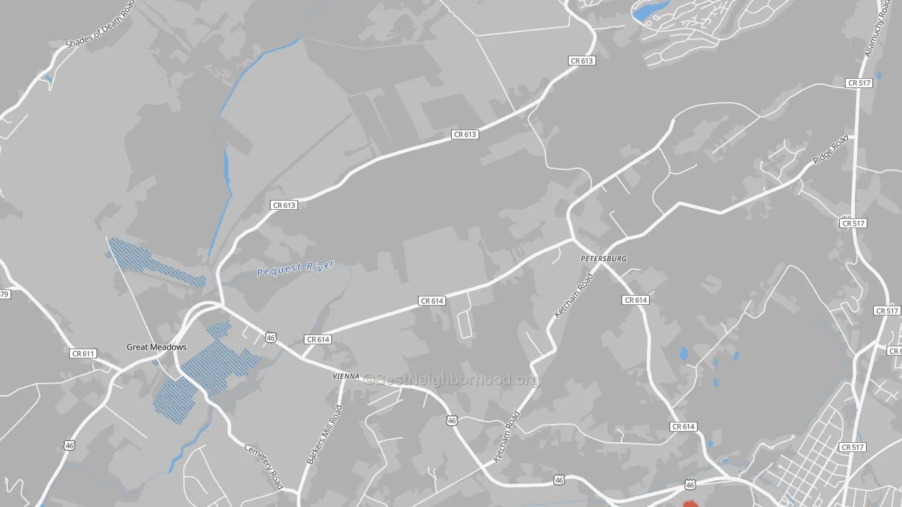 Transit Grade map of 07880, NJ
