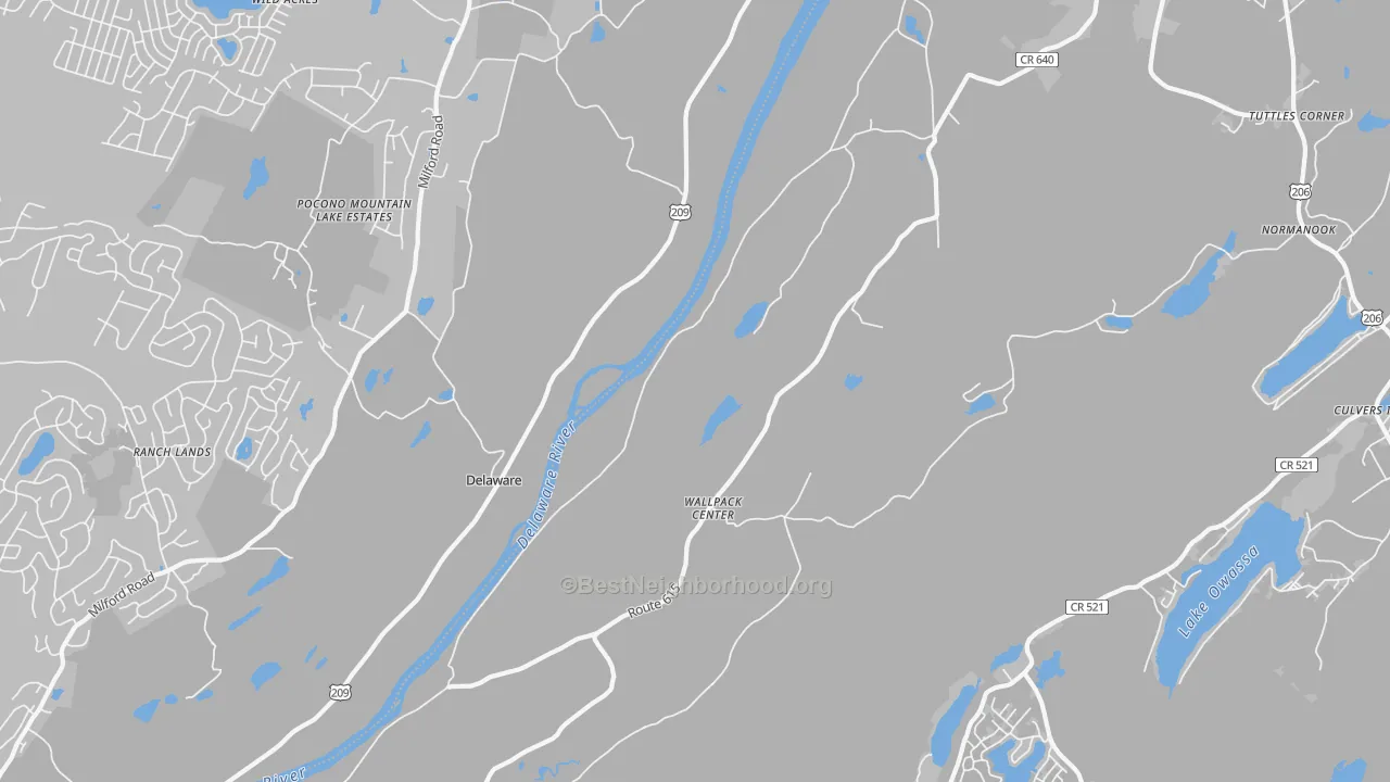 Transit Grade map of 07881, NJ