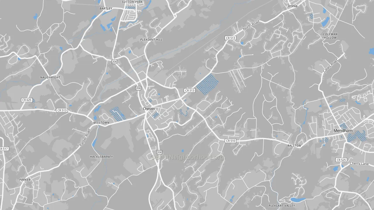 Transit Grade map of 07930, NJ