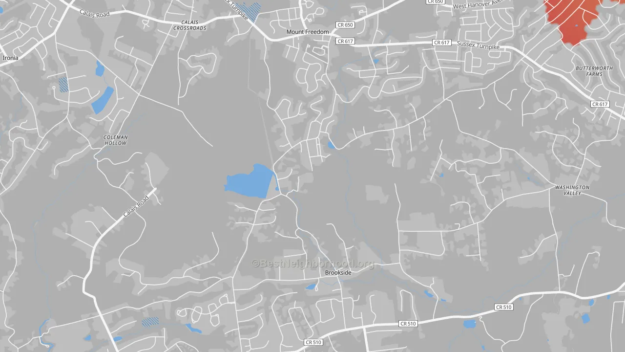Transit Grade map of 07970, NJ