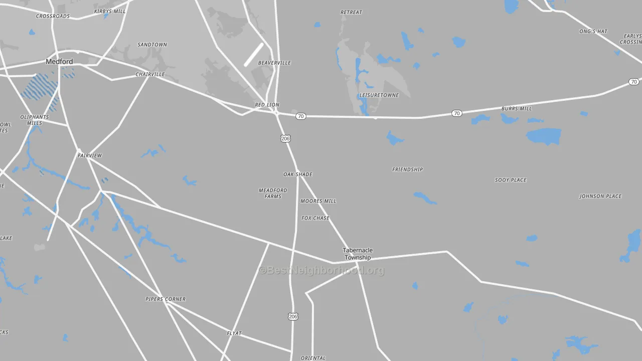 Transit Grade map of 08088, NJ