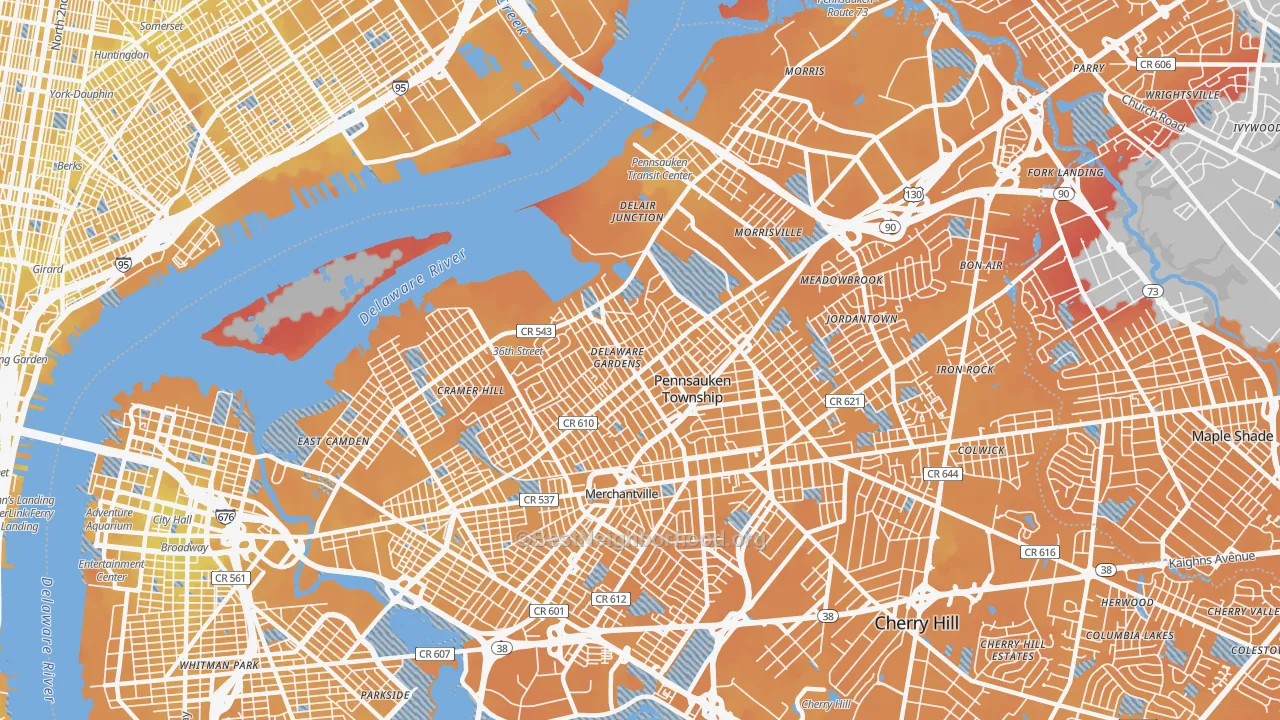 Transit Grade map of 08110, NJ