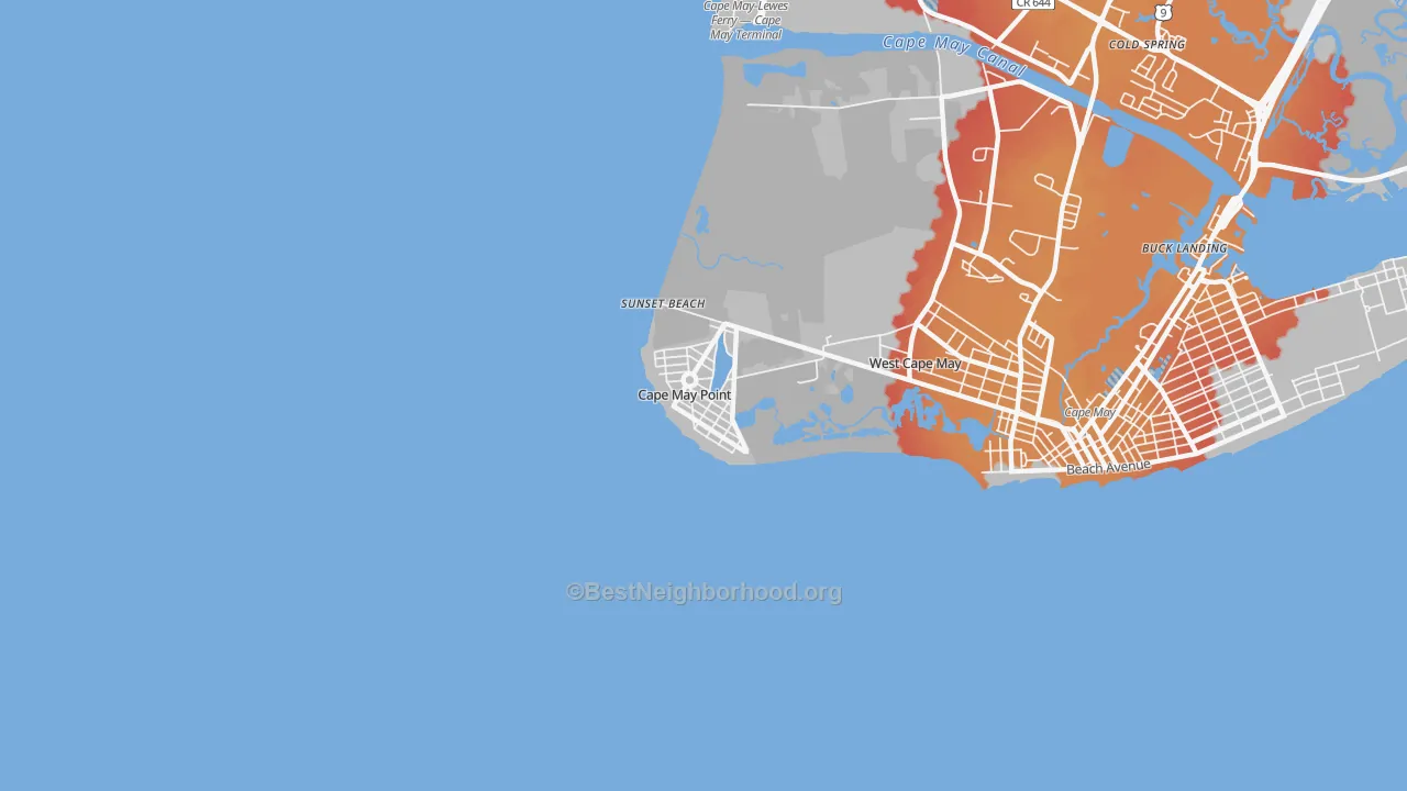 Transit Grade map of 08212, NJ
