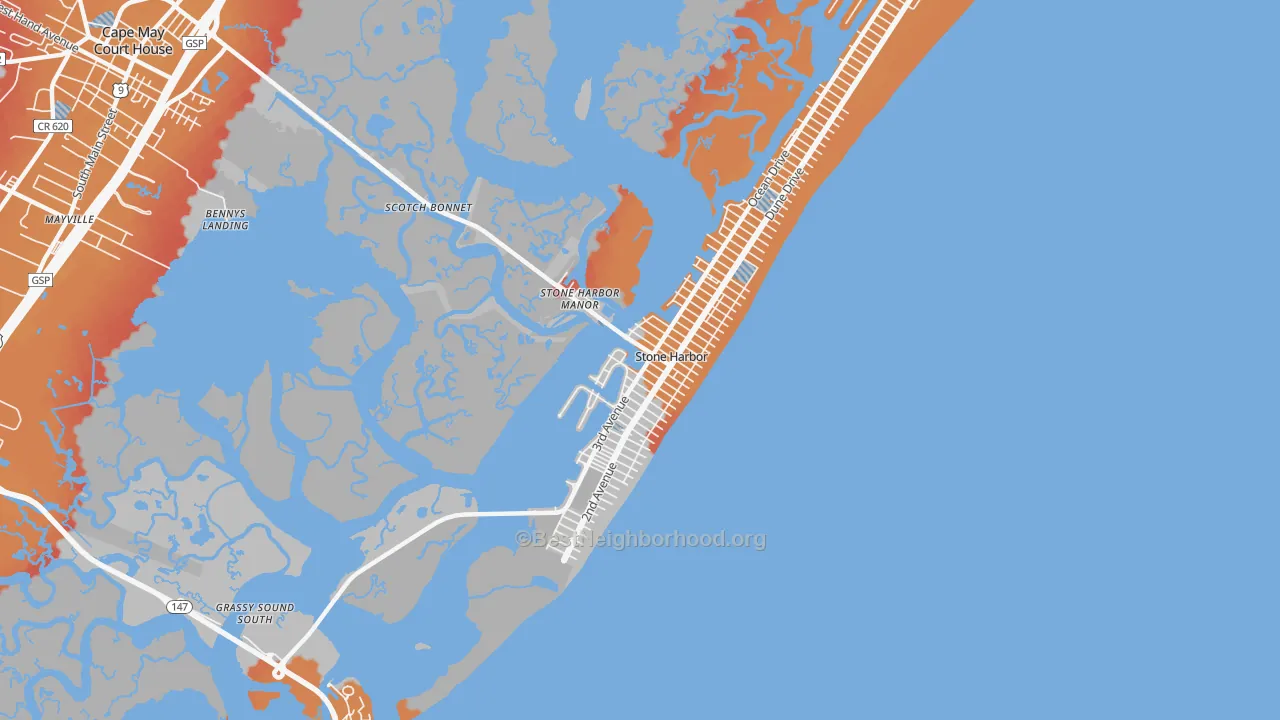 Transit Grade map of 08247, NJ