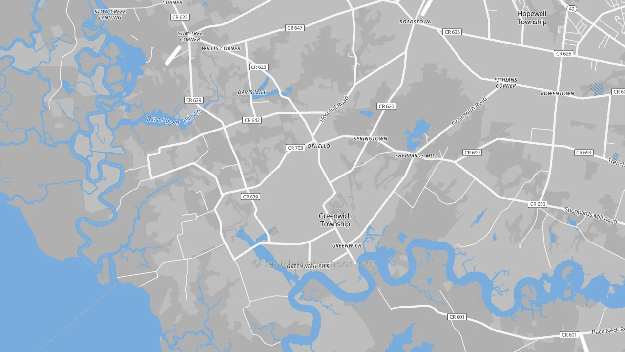 Transit Grade map of 08323, NJ