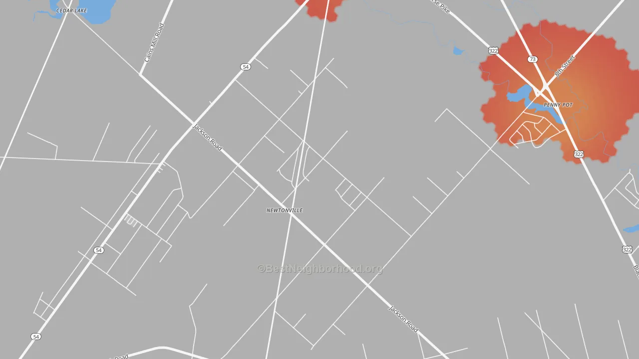 Transit Grade map of 08346, NJ