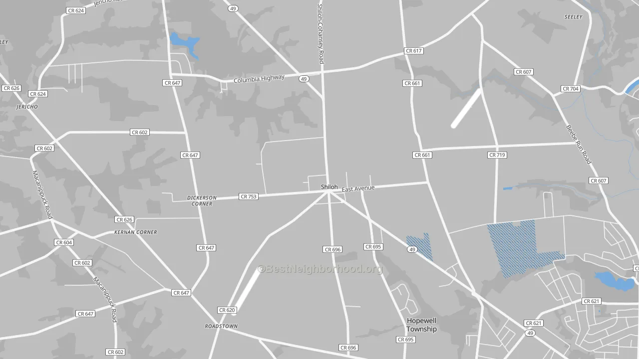 Transit Grade map of 08353, NJ
