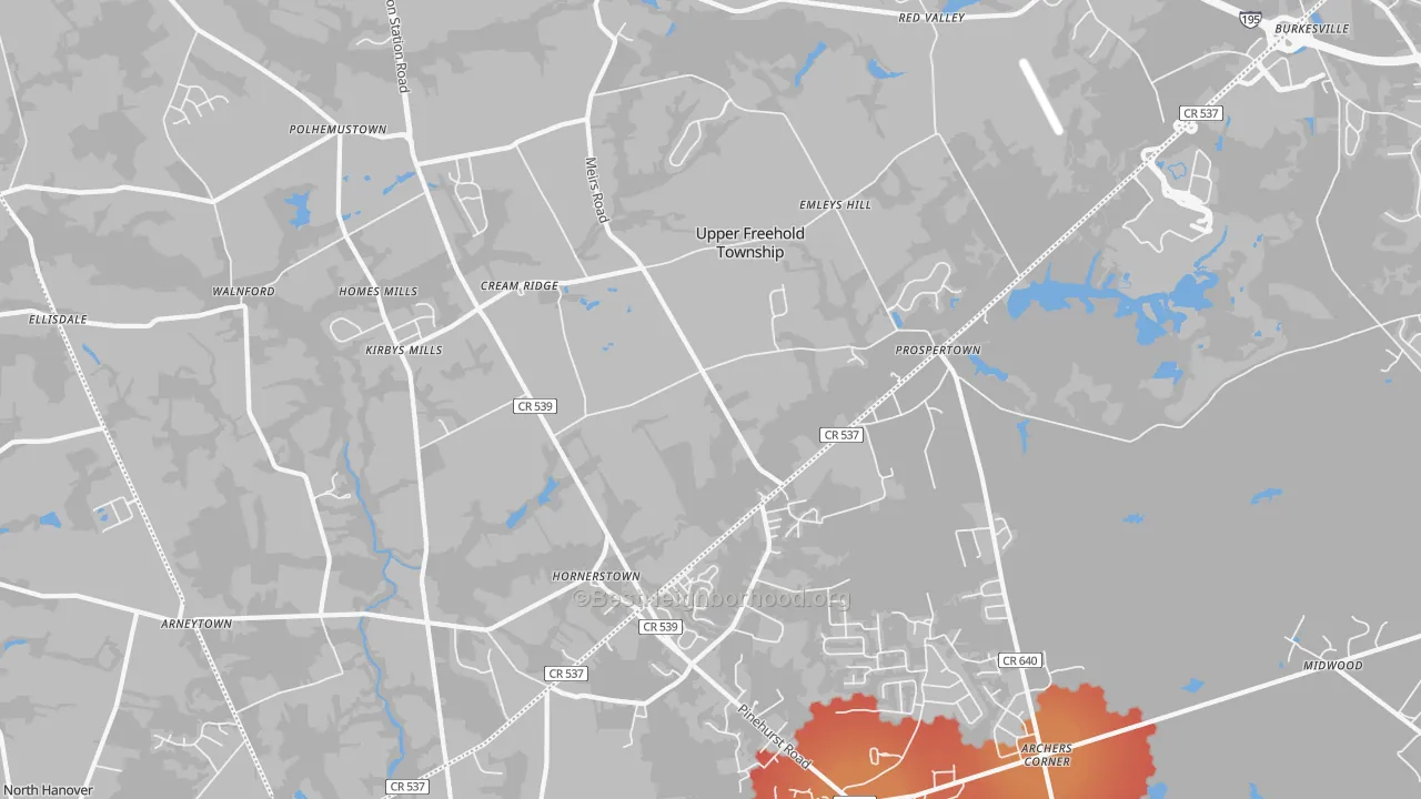 Transit Grade map of 08514, NJ