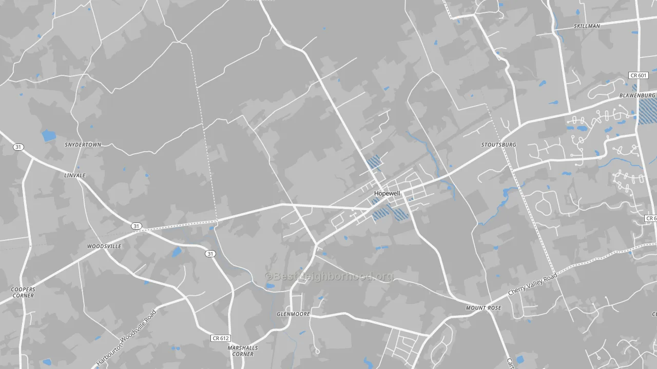 Transit Grade map of 08525, NJ