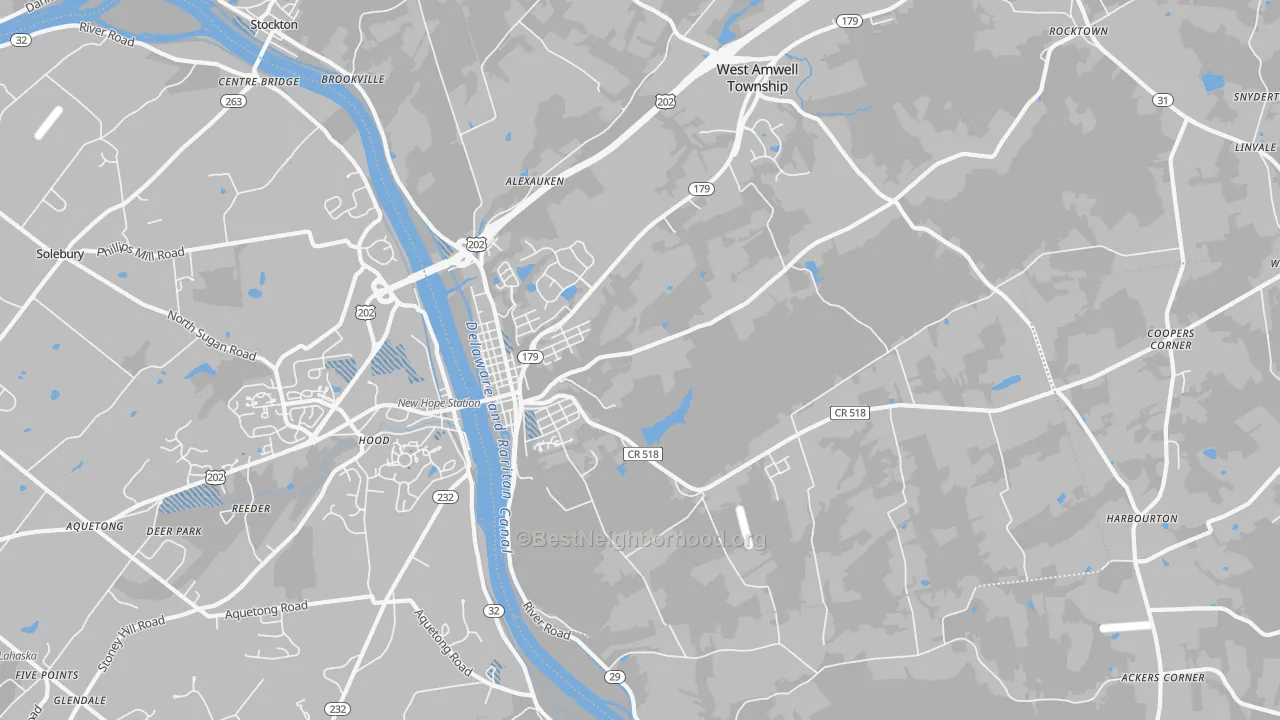 Transit Grade map of 08530, NJ