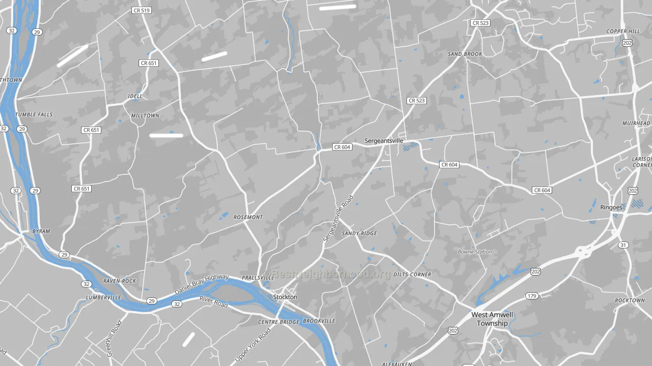 Transit Grade map of 08559, NJ