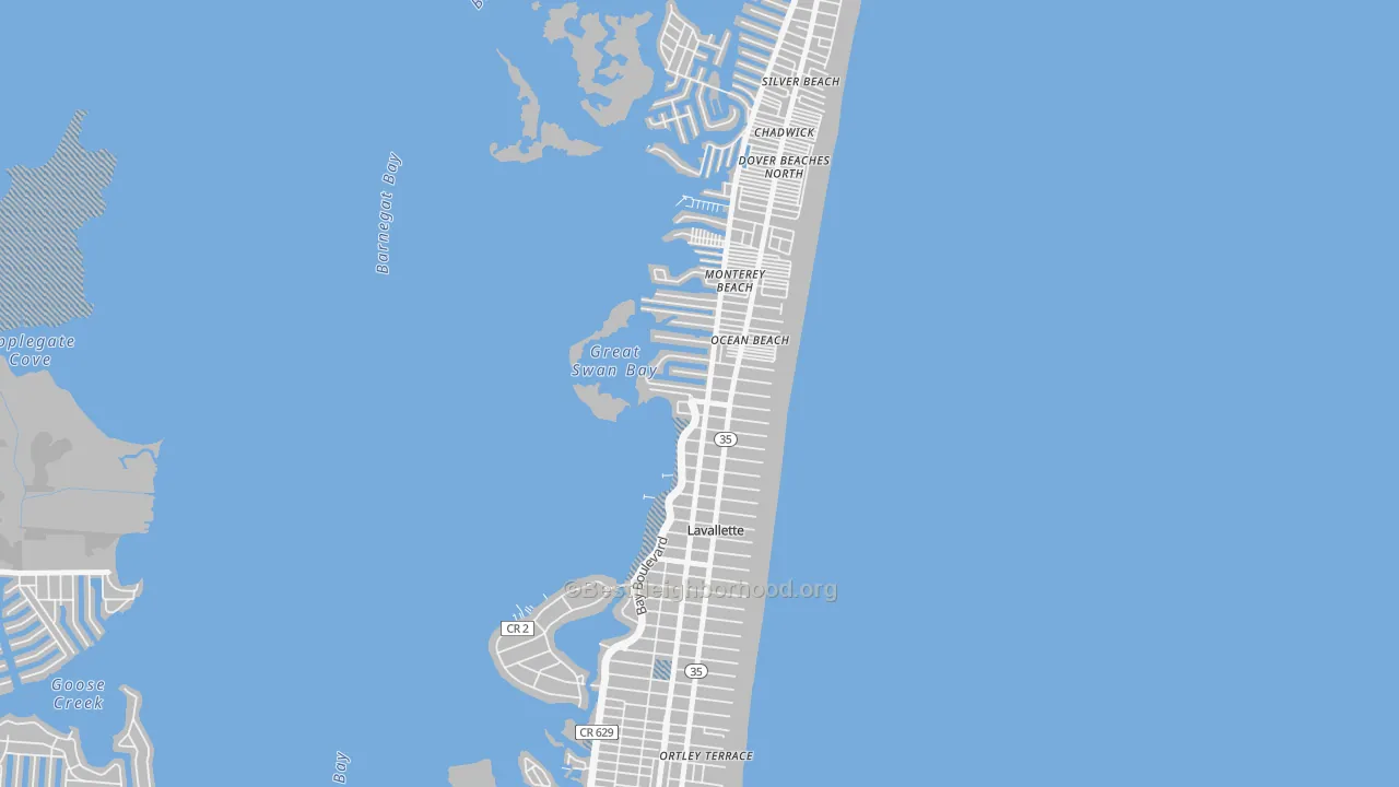 Transit Grade map of 08735, NJ