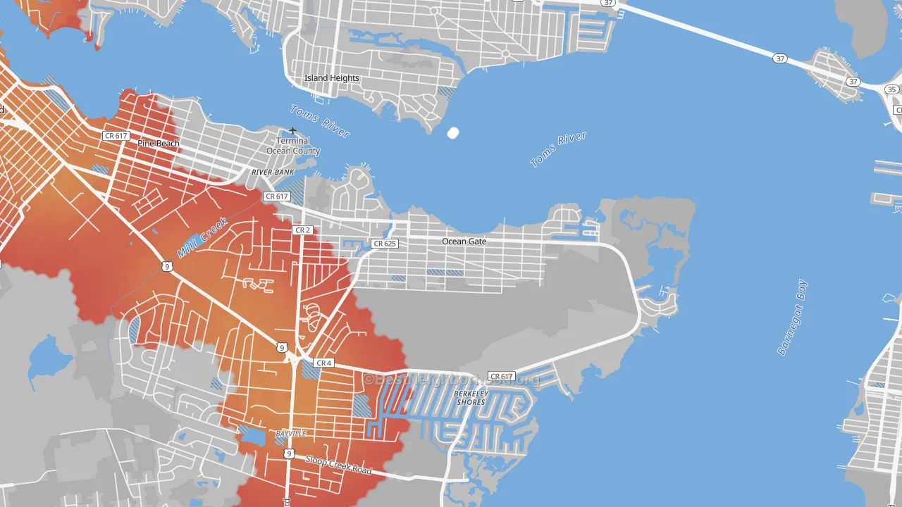 Transit Grade map of 08740, NJ
