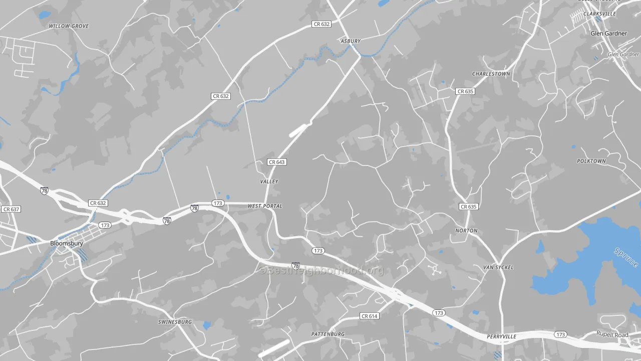 Transit Grade map of 08802, NJ