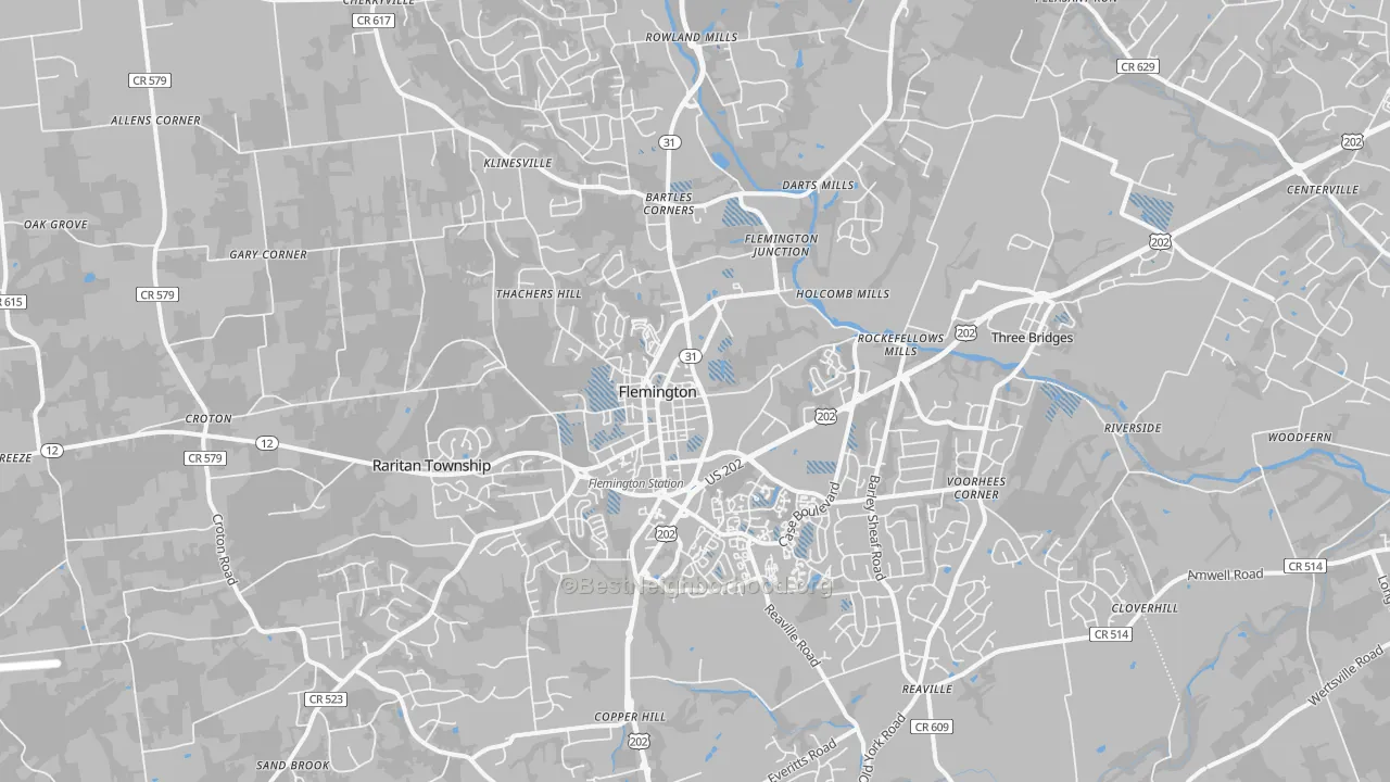 Transit Grade map of 08822, NJ