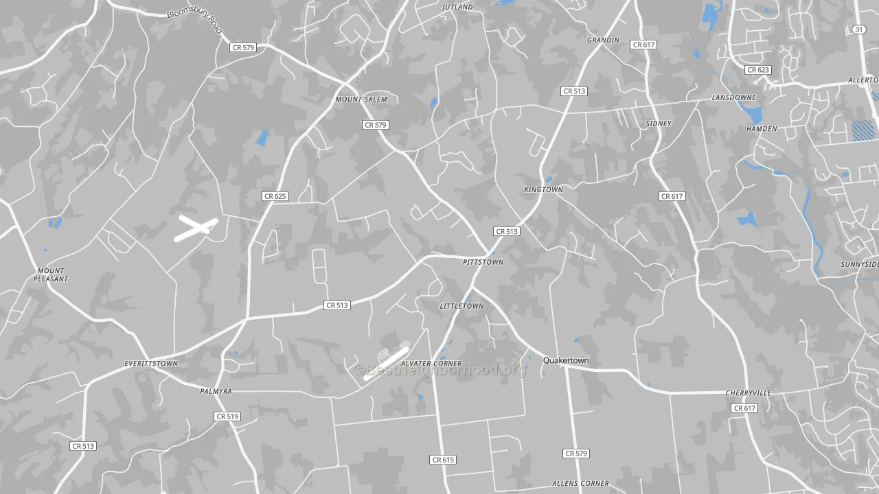 Transit Grade map of 08867, NJ