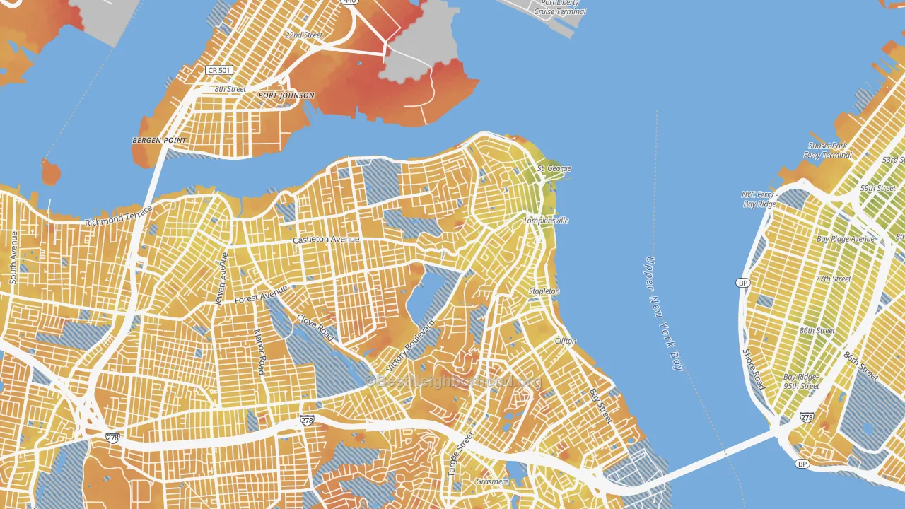 Transit Grade map of 10301, NY
