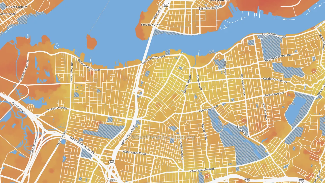 Transit Grade map of 10302, NY