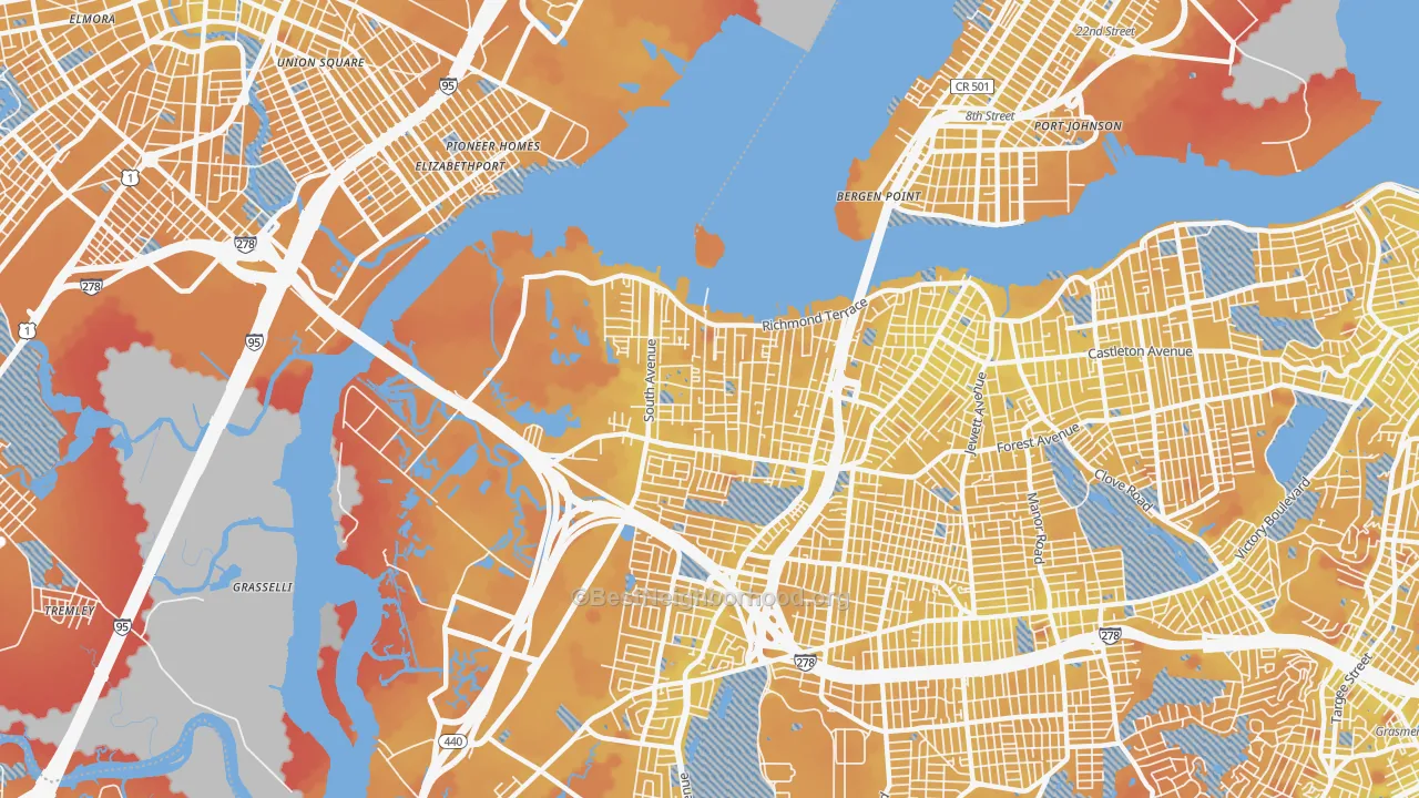 Transit Grade map of 10303, NY