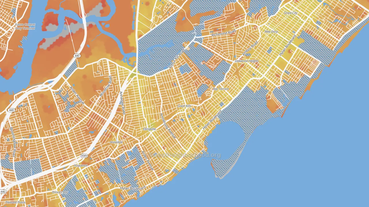 Transit Grade map of 10308, NY