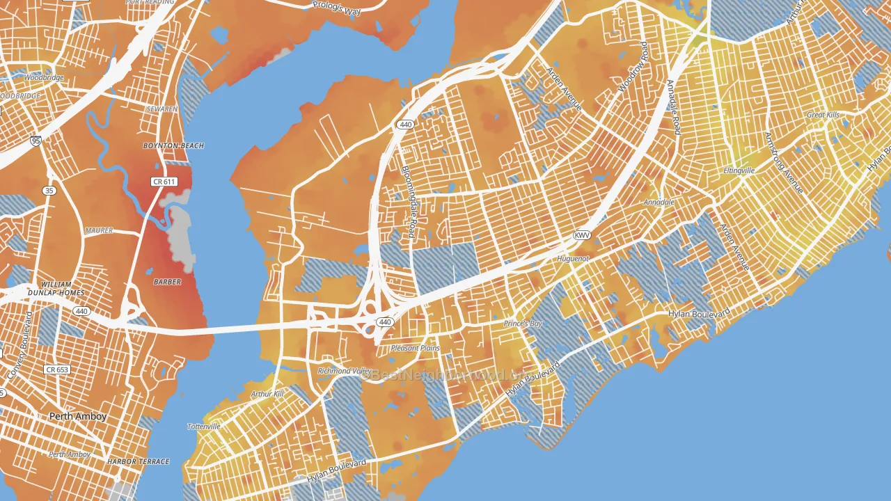 Transit Grade map of 10309, NY