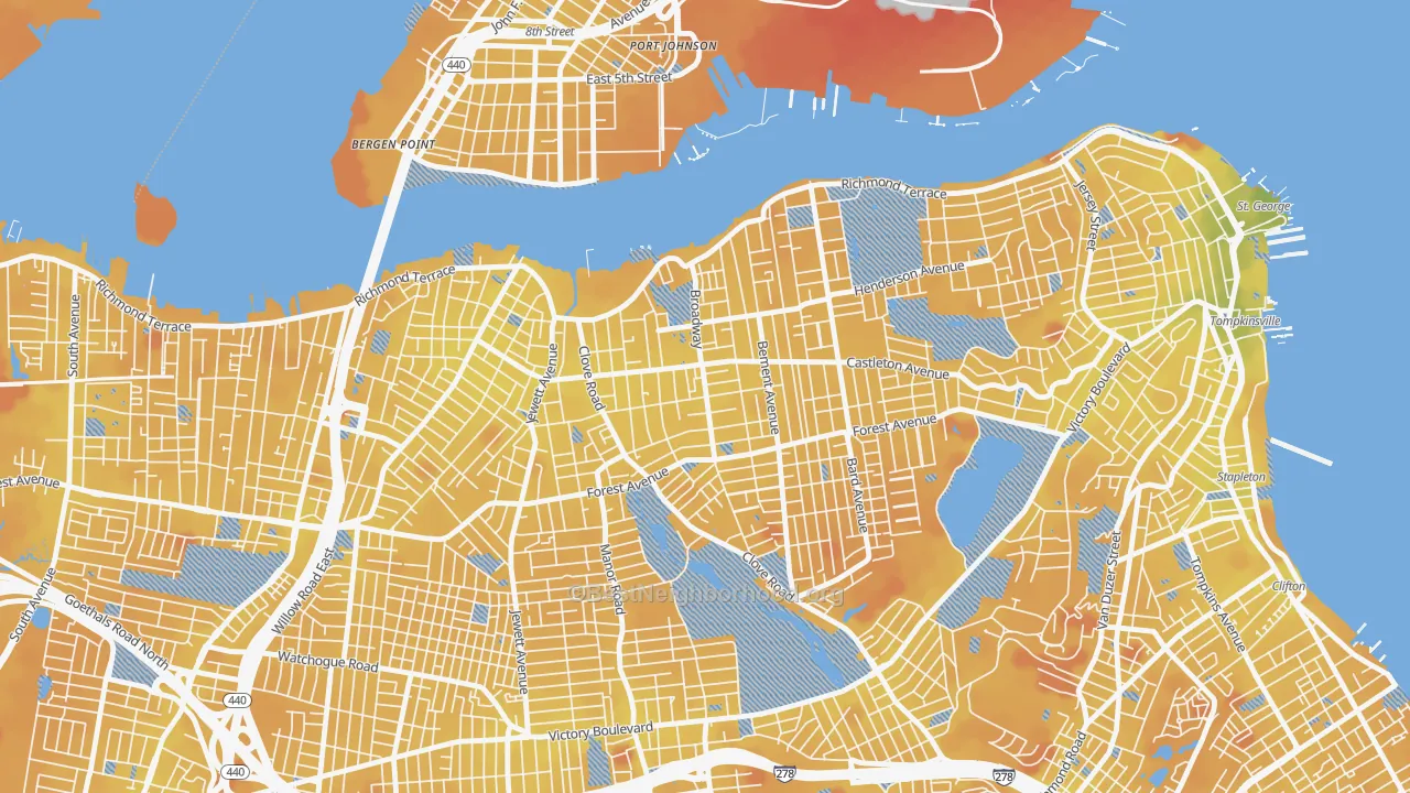 Transit Grade map of 10310, NY