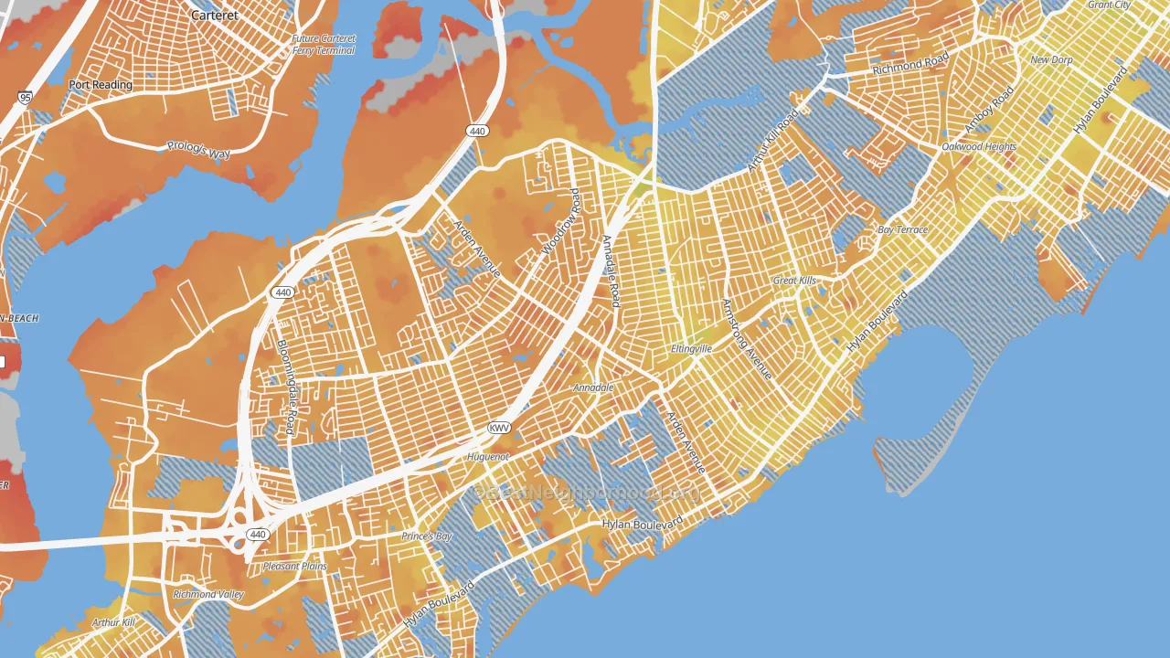 Transit Grade map of 10312, NY