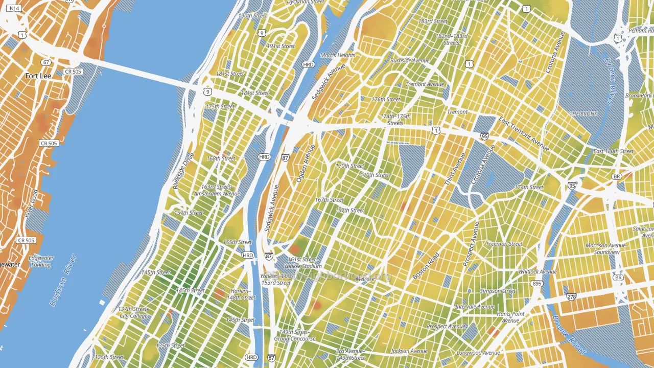Transit Grade map of 10452, NY